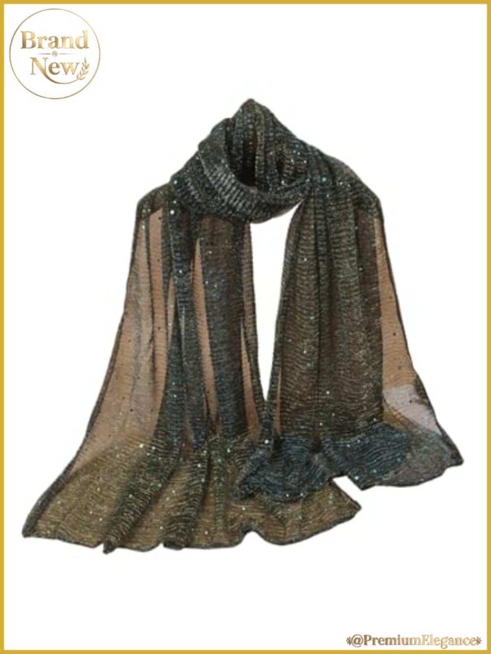 Sequin Bandana Square Scarf Mesh Shawl Wrap One Size